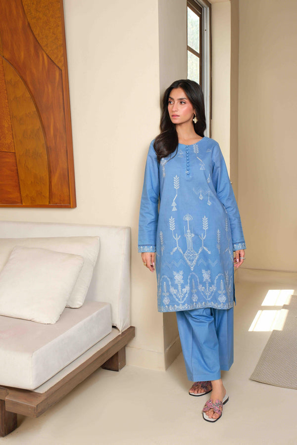 Noor by Saadia Asad | Noor Pret 25 | D5 - Blue Miraj by Noor by Saadia Asad - Designer Dress  - Type : Ladies Clothes - Available at Libayah - 100% Original 