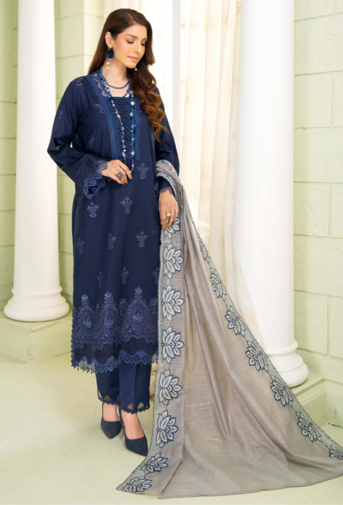 Humdum | Baad e Baharan Lawn | Baad e Baharan - D03 by HumDum - Designer Dress - Type: Ladies Clothes - Available at Libayah - 100% Original