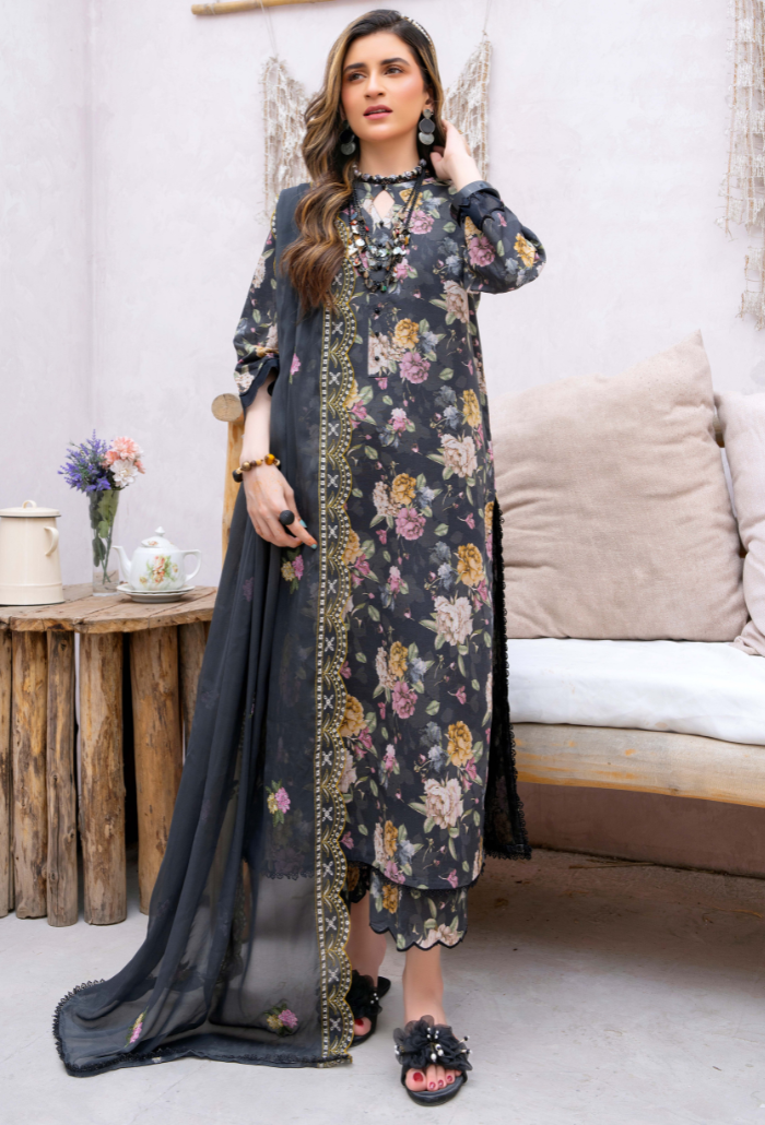 Humdum | Gardenia Lawn 24 | PLG 3 - D03 by HumDum - Designer Dress - Type: Ladies Clothes - Available at Libayah - 100% Original