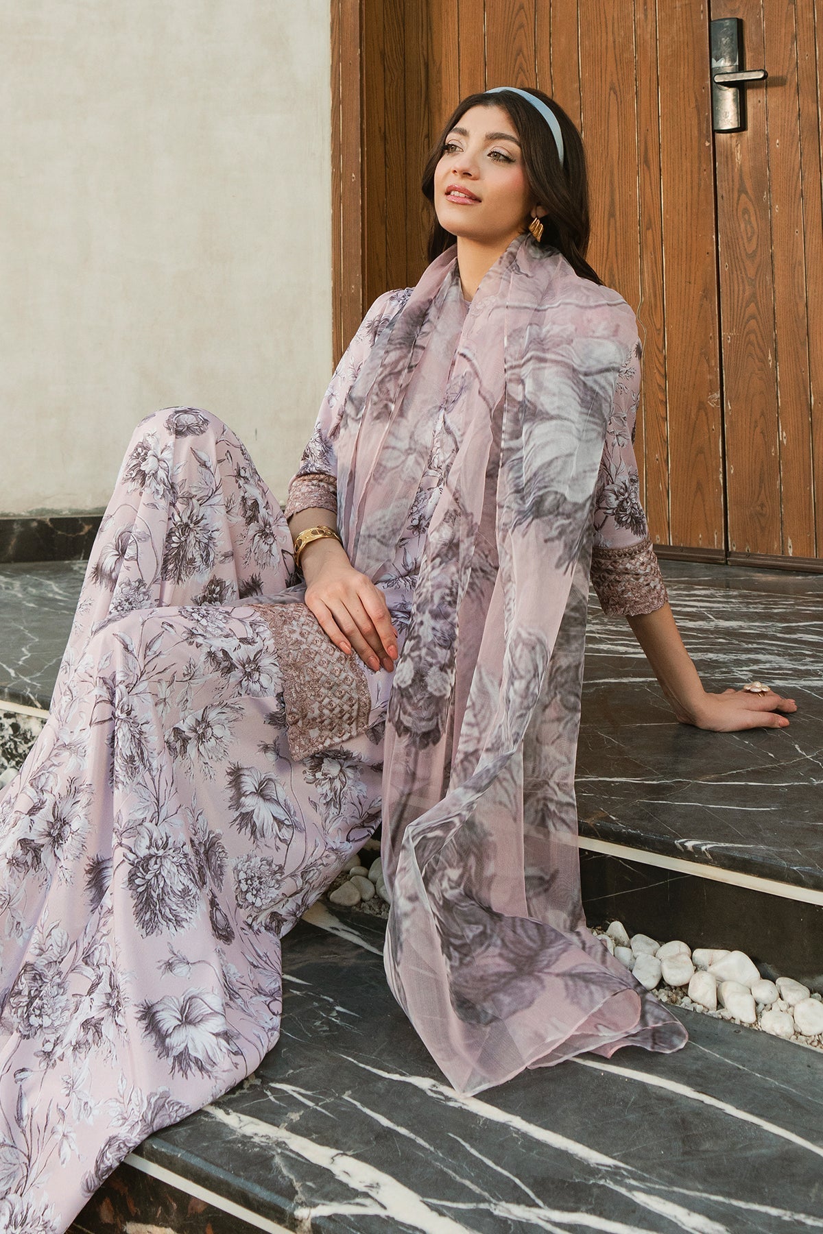 Fahad Hussayn | Lawn Banger | Allium Bloom by Erum Khan - Designer Dress - Type: Ladies Clothes - Available at Libayah - 100% Original