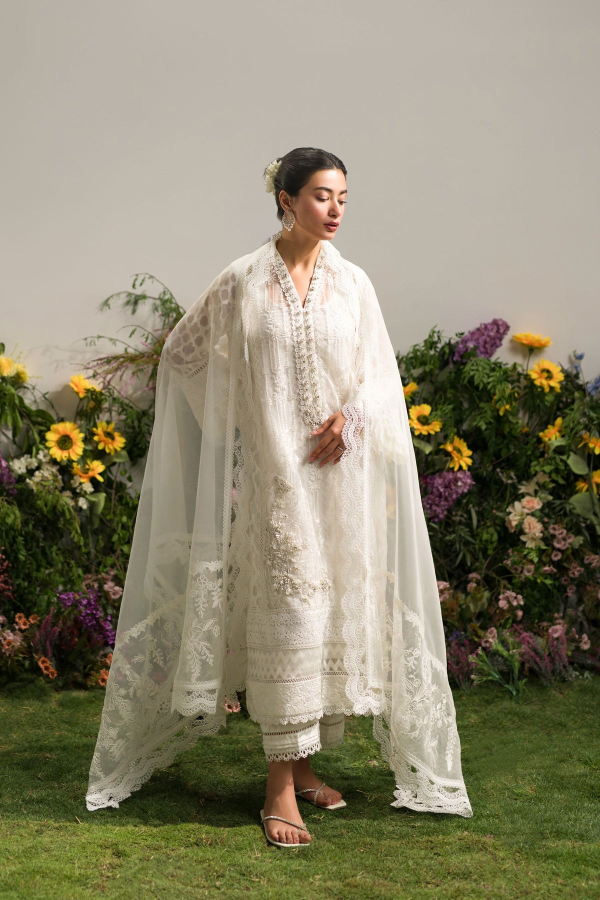 Ammara Khan | Lily Luxury Formals 24 | CLASSIC PEARL (D-01) by Ammara Khan - Designer Dress - Type: Ladies Clothes - Available at Libayah - 100% Original