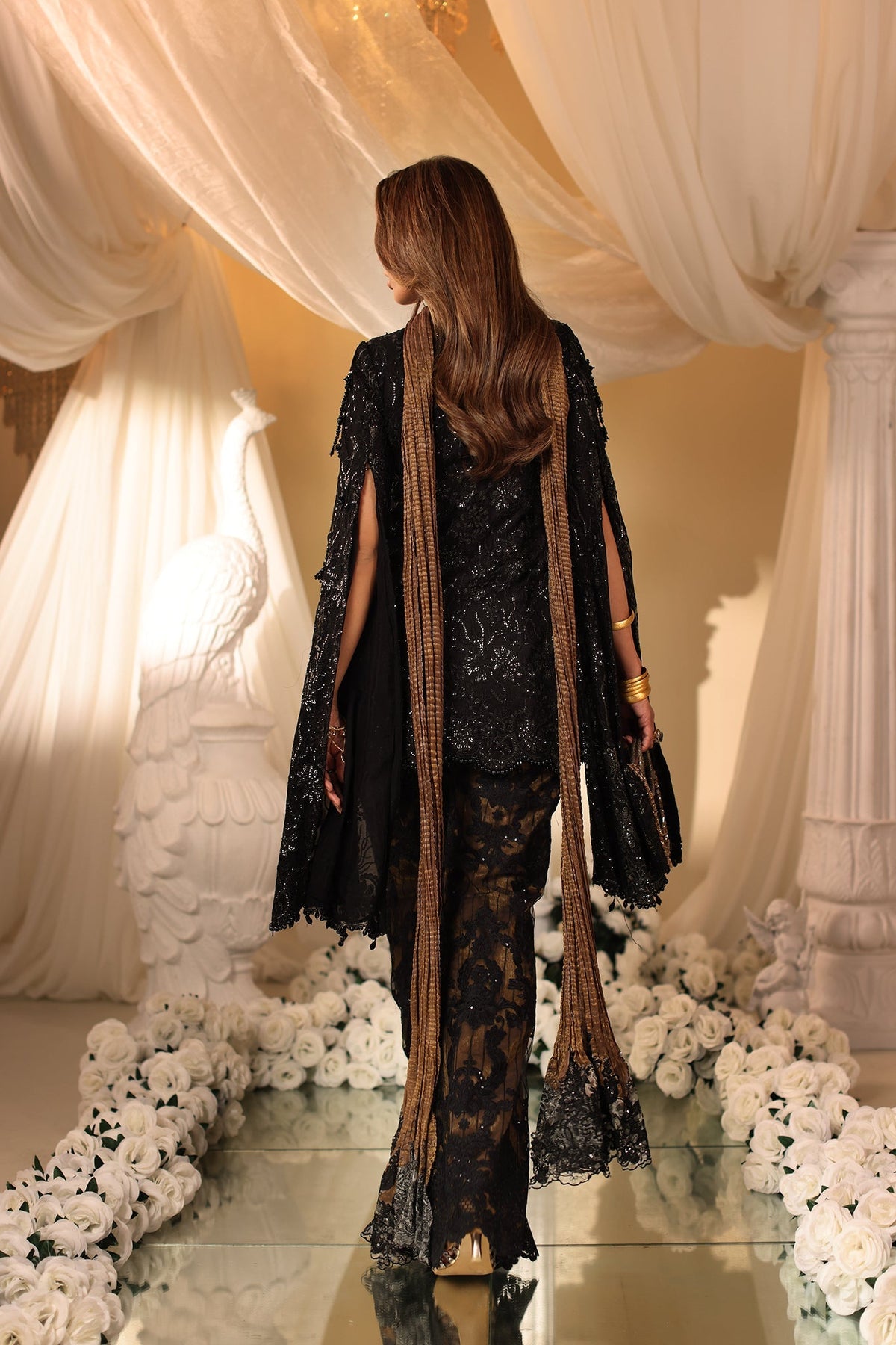 Musferah Saad | Casa Blance |Noir Symphony by Musferah Saad - Designer Dress  - Type : Ladies Clothes - Available at Libayah - 100% Original 