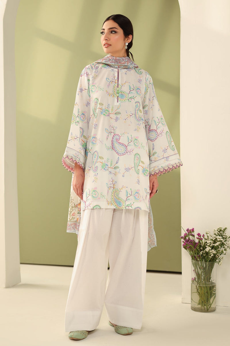 Baroque | Eid Printique | EMBROIDERED PRINTED LAWN UF-4179 by Baroque - Designer Dress - Type: Ladies Clothes - Available at Libayah - 100% Original