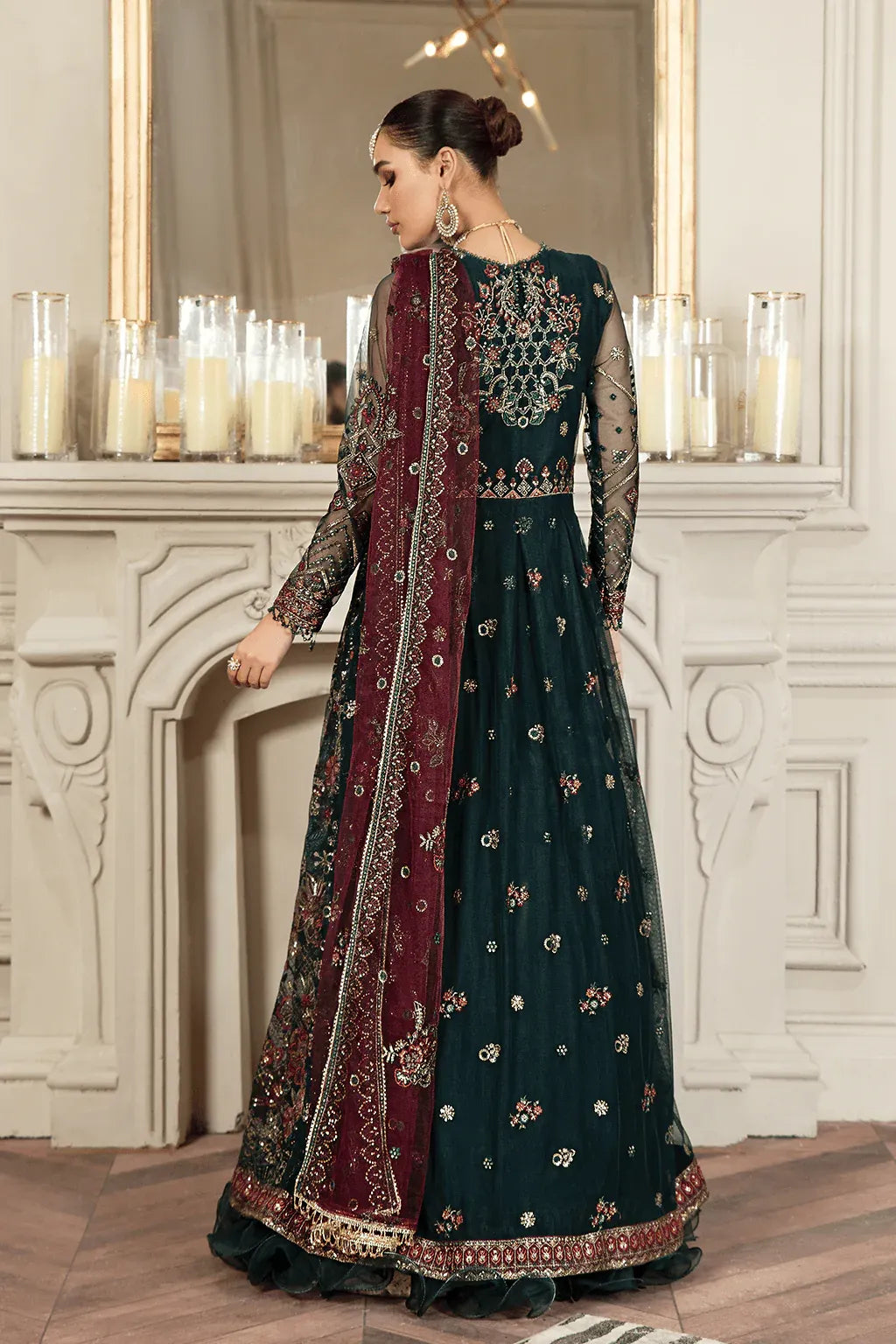 Zarif | Mehroz Formals | PINE GREEN by Zarif - Designer Dress - Type: Ladies Clothes - Available at Libayah - 100% Original