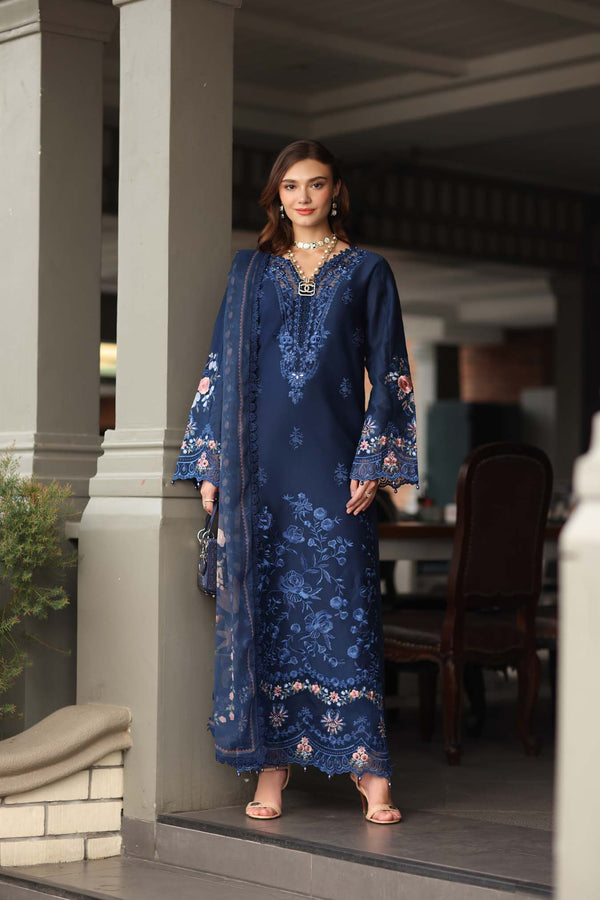 Noor by Saadia Asad | Eid Luxe Chikankari 26 | D11 - Sapphire Blue by Noor by Saadia Asad - Designer Dress  - Type : Ladies Clothes - Available at Libayah - 100% Original 