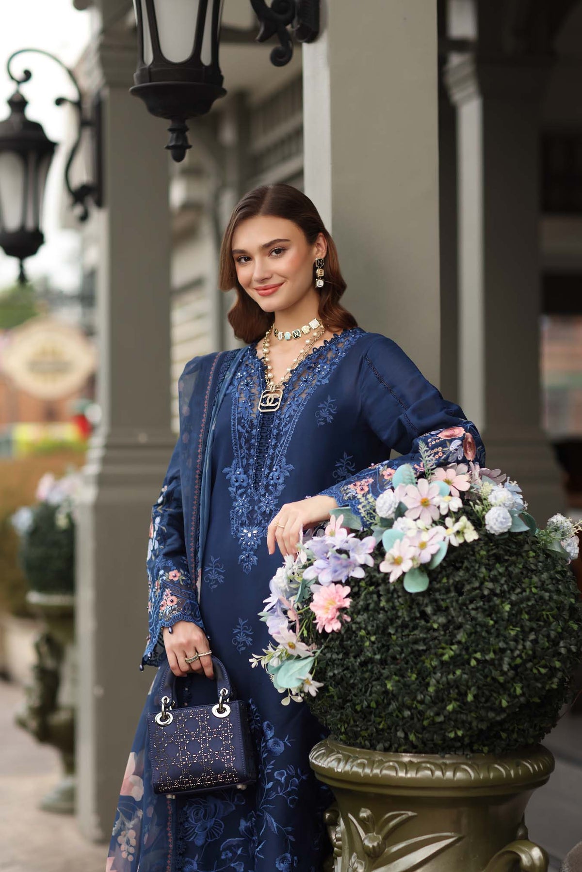 Noor by Saadia Asad | Eid Luxe Chikankari 26 | D11 - Sapphire Blue by Noor by Saadia Asad - Designer Dress  - Type : Ladies Clothes - Available at Libayah - 100% Original 