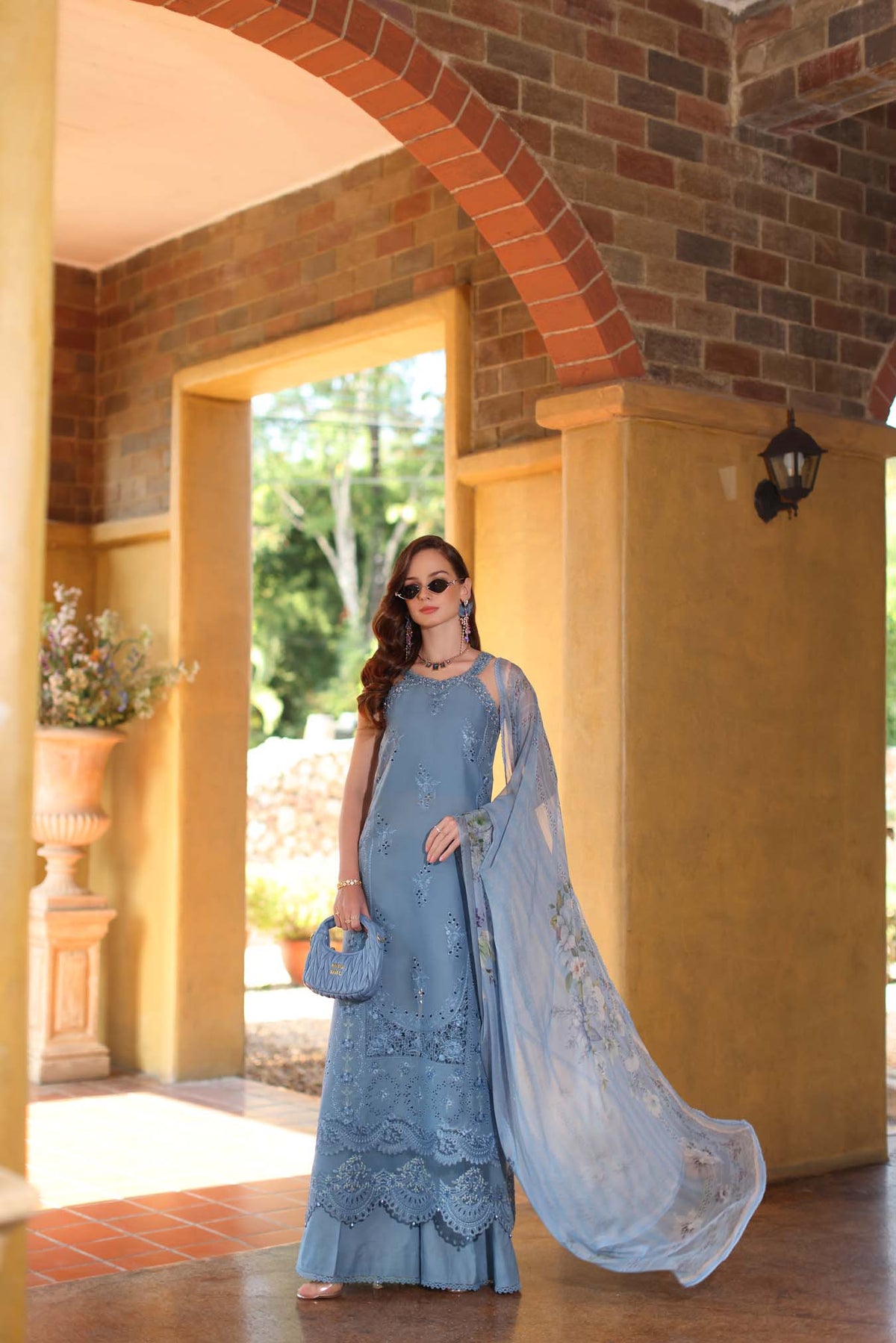 Saadia Asad | Luxury Eid Schiffli Laserkari 26 | D3 - A - Mirelle by Saadia Asad - Designer Dress  - Type : Ladies Clothes - Available at Libayah - 100% Original 