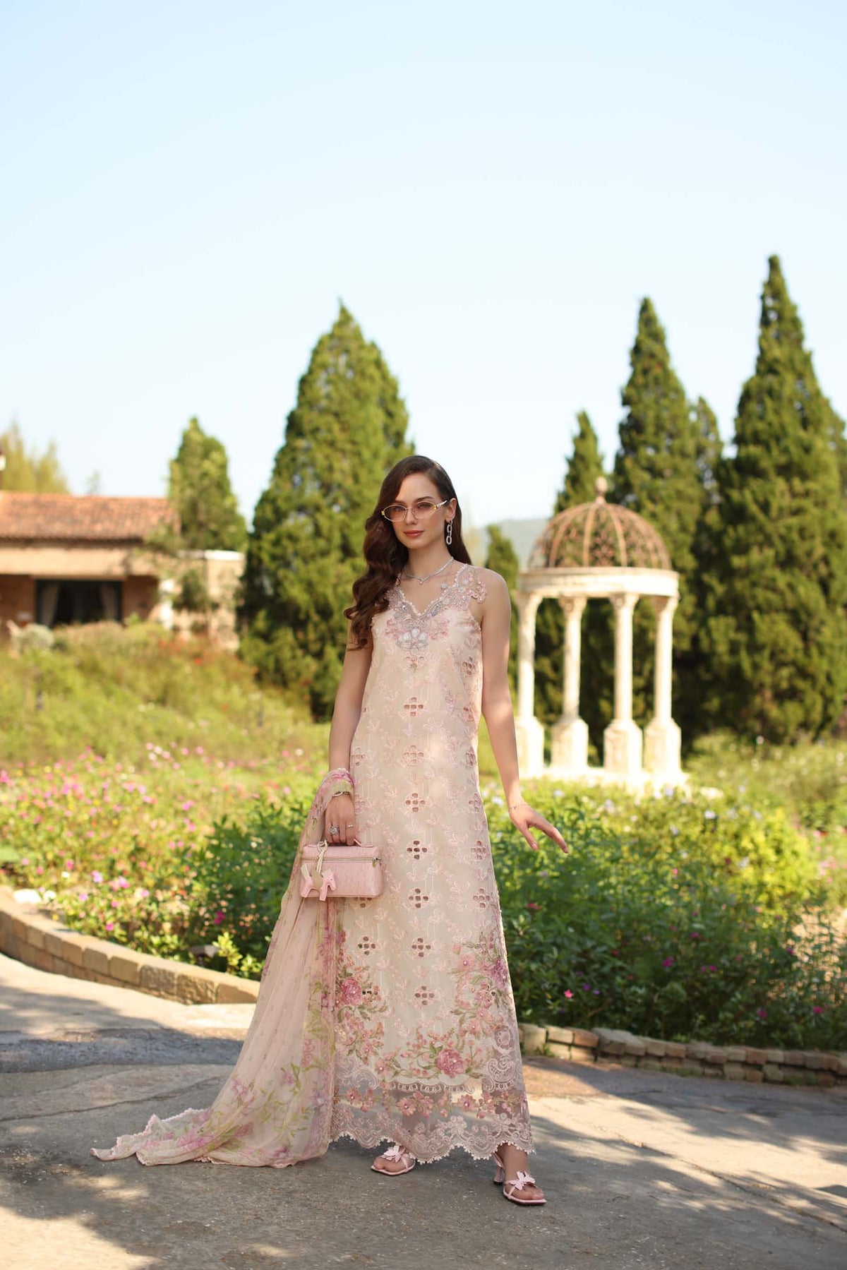 Saadia Asad | Luxury Eid Schiffli Laserkari 26 | D7 - A - Florine by Saadia Asad - Designer Dress  - Type : Ladies Clothes - Available at Libayah - 100% Original 