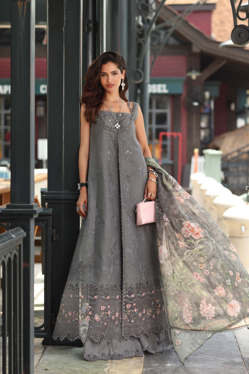 Noor by Saadia Asad | Eid Luxe Chikankari 26 | D9 - Shadow Grey by Noor by Saadia Asad - Designer Dress  - Type : Ladies Clothes - Available at Libayah - 100% Original 