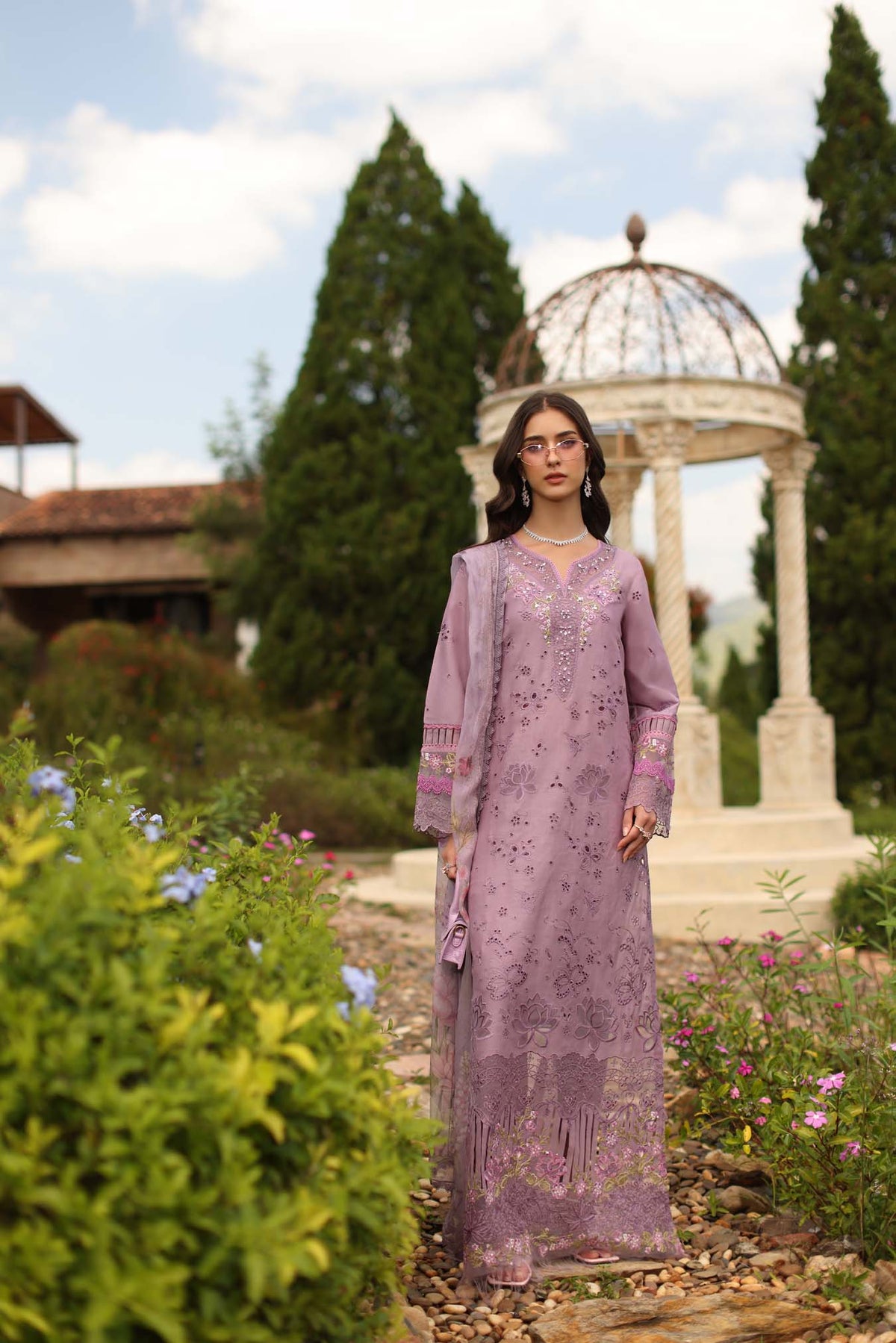 Saadia Asad | Luxury Eid Schiffli Laserkari 26 |D9 - A - Velisse by Saadia Asad - Designer Dress  - Type : Ladies Clothes - Available at Libayah - 100% Original 