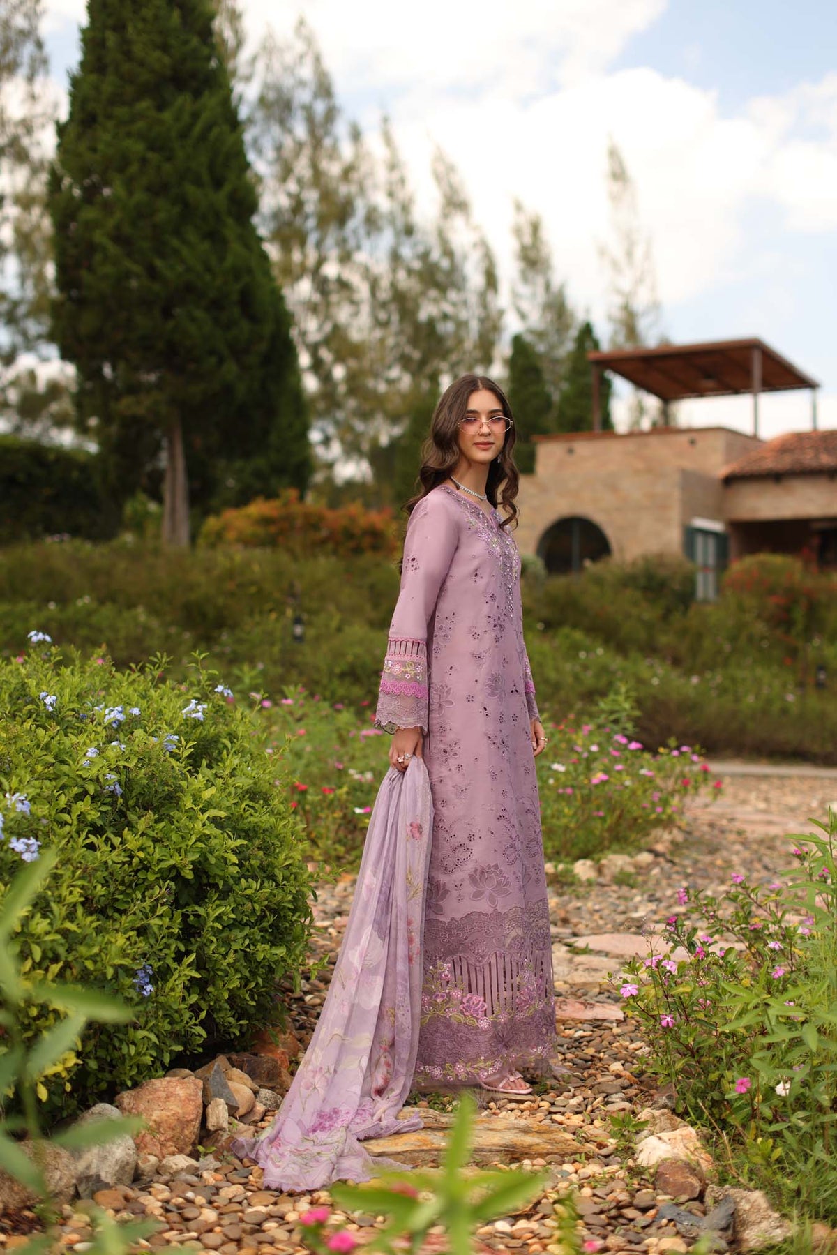 Saadia Asad | Luxury Eid Schiffli Laserkari 26 |D9 - A - Velisse by Saadia Asad - Designer Dress  - Type : Ladies Clothes - Available at Libayah - 100% Original 