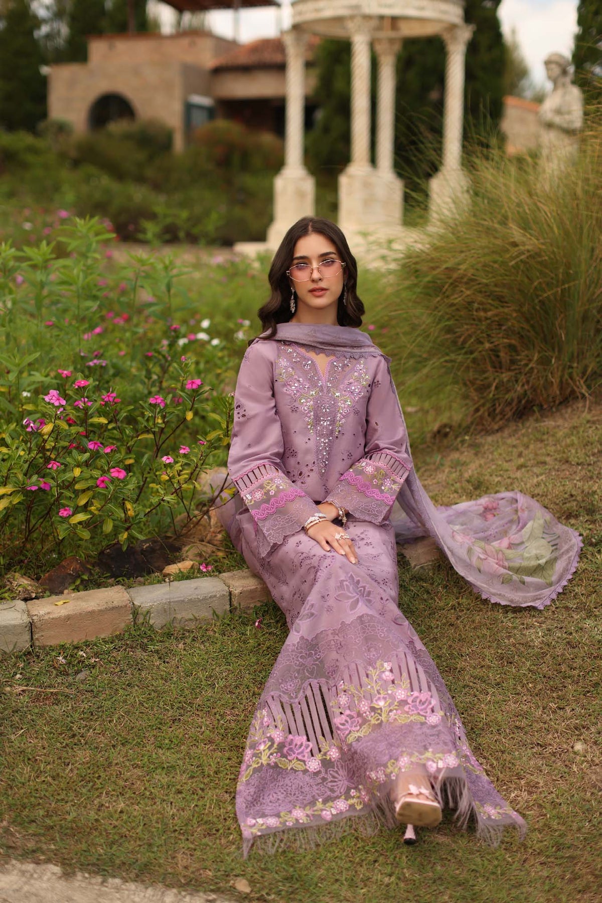 Saadia Asad | Luxury Eid Schiffli Laserkari 26 |D9 - A - Velisse by Saadia Asad - Designer Dress  - Type : Ladies Clothes - Available at Libayah - 100% Original 