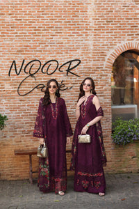 Noor by Saadia Asad | Luxury Eid Schiffli Laserkari 26 | D10 -Plum Royal by Noor by Saadia Asad - Designer Dress  - Type : Ladies Clothes - Available at Libayah - 100% Original 