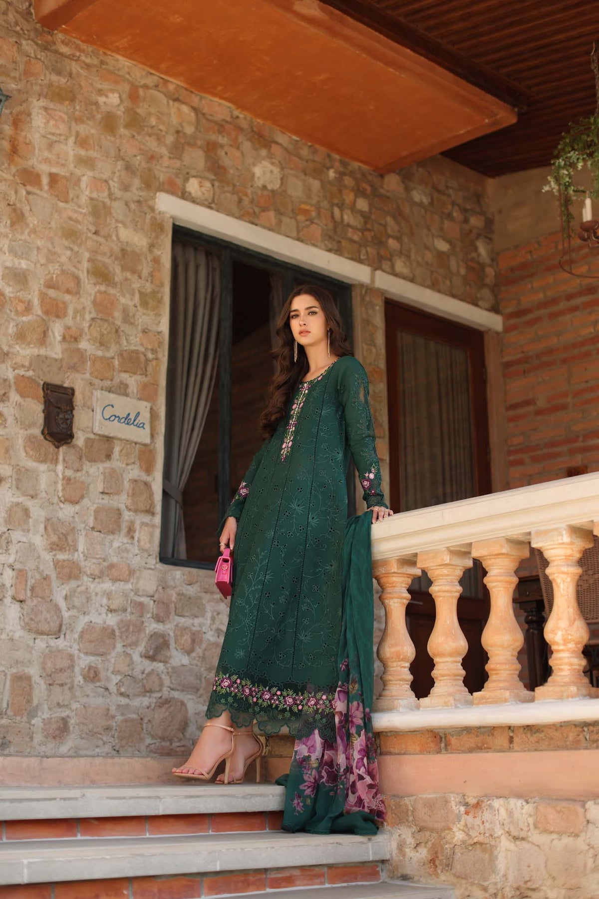 Saadia Asad | Luxury Eid Schiffli Laserkari 26 | D1 - A - Sorina by Saadia Asad - Designer Dress  - Type : Ladies Clothes - Available at Libayah - 100% Original 