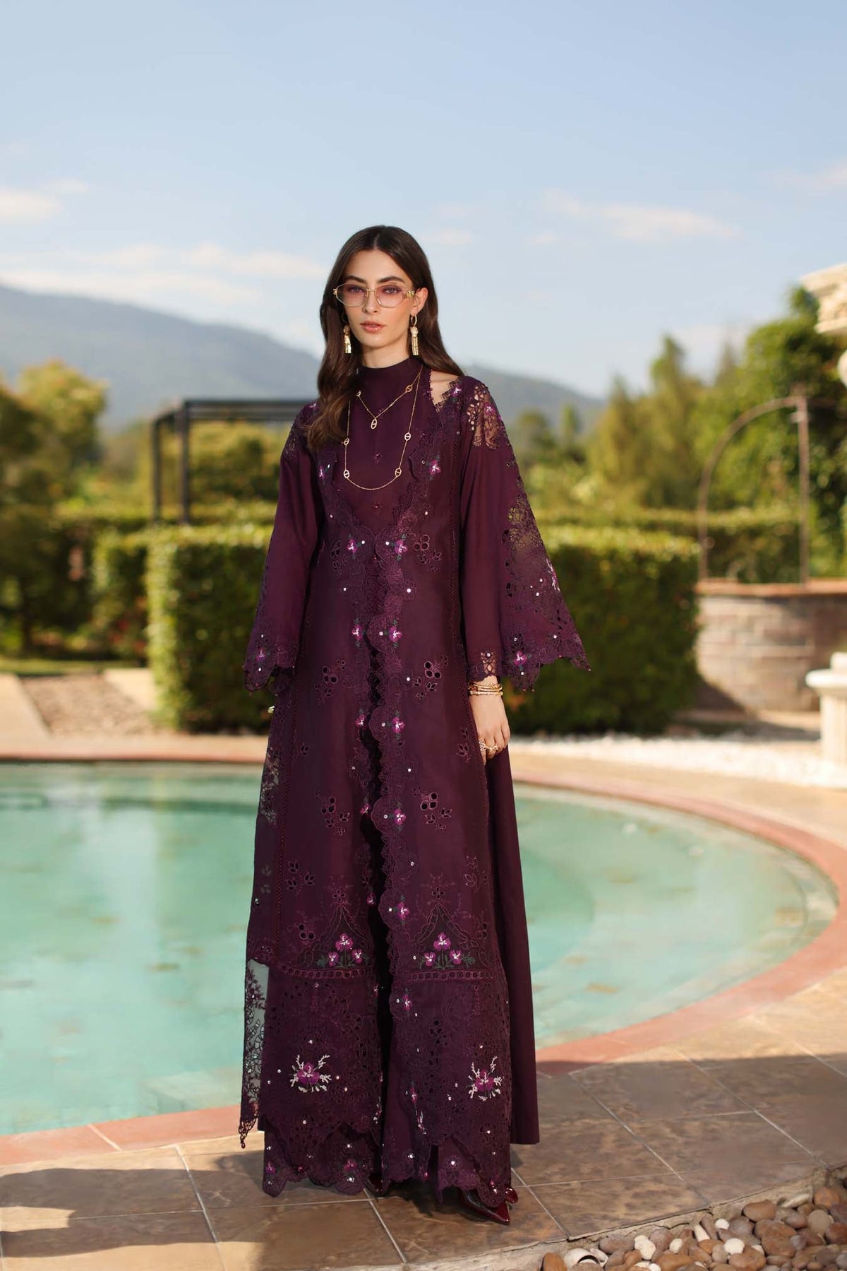 Saadia Asad | Luxury Eid Schiffli Laserkari 26 | D8 - B - Selene by Saadia Asad - Designer Dress  - Type : Ladies Clothes - Available at Libayah - 100% Original 