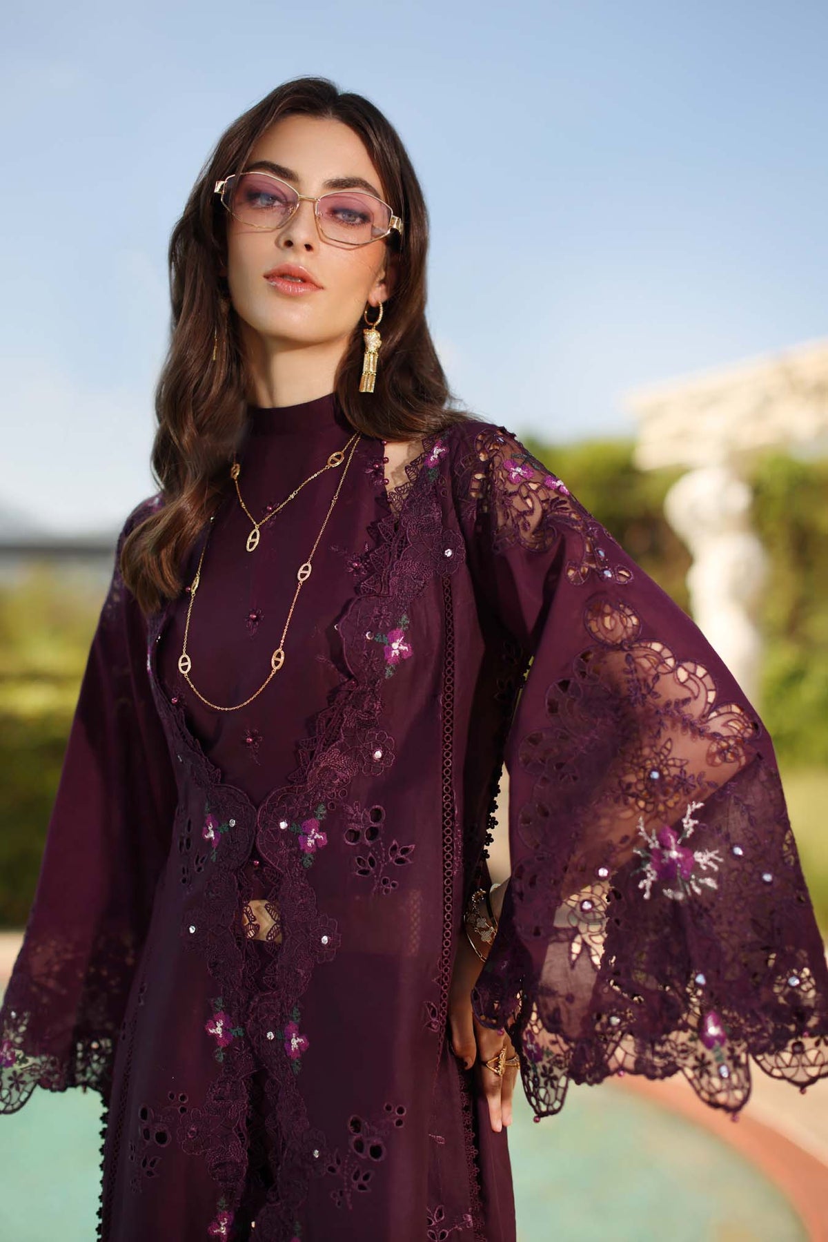 Saadia Asad | Luxury Eid Schiffli Laserkari 26 | D8 - B - Selene by Saadia Asad - Designer Dress  - Type : Ladies Clothes - Available at Libayah - 100% Original 