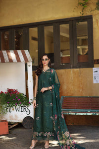 Noor by Saadia Asad | Luxury Eid Schiffli Laserkari 26 | D11 - Emerald Jewel by Noor by Saadia Asad - Designer Dress  - Type : Ladies Clothes - Available at Libayah - 100% Original 