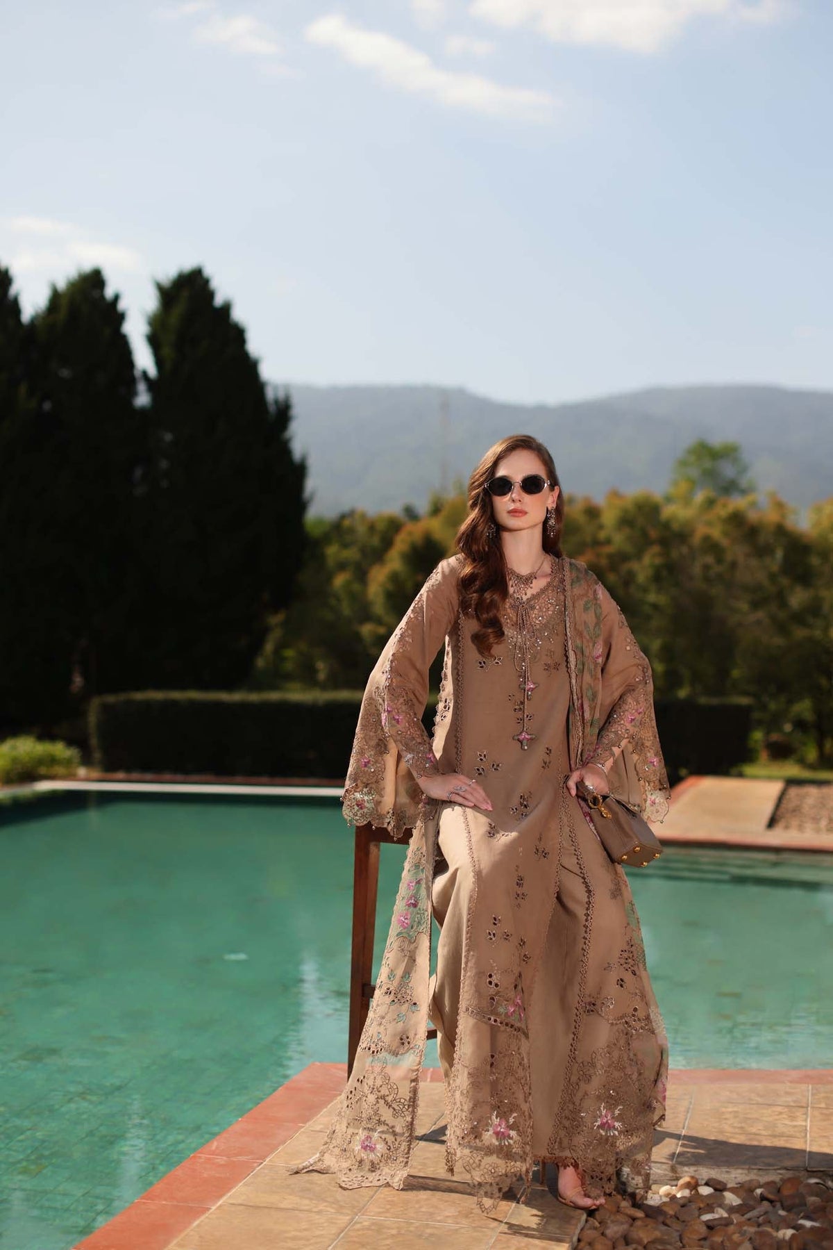 Saadia Asad | Luxury Eid Schiffli Laserkari 26 | D8 - A - Selene by Saadia Asad - Designer Dress  - Type : Ladies Clothes - Available at Libayah - 100% Original 