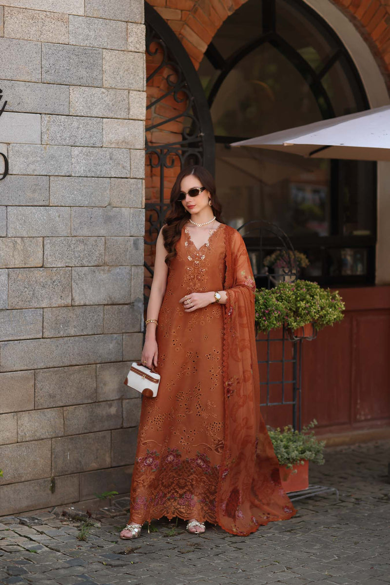 Noor by Saadia Asad | Luxury Eid Schiffli Laserkari 26 | D6 -Amber Rustique by Noor by Saadia Asad - Designer Dress  - Type : Ladies Clothes - Available at Libayah - 100% Original 