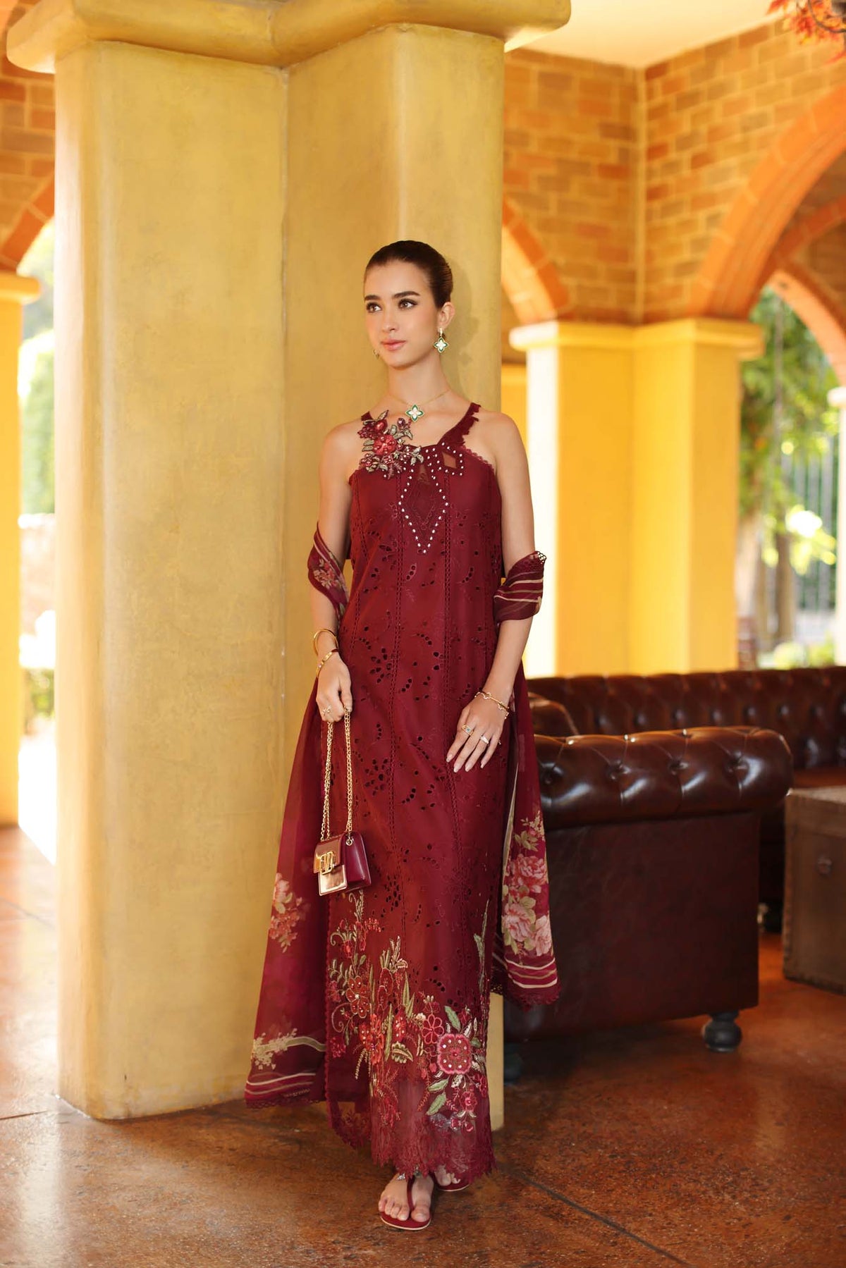 Saadia Asad | Luxury Eid Schiffli Laserkari 26 | D10 - A - Roselle by Saadia Asad - Designer Dress  - Type : Ladies Clothes - Available at Libayah - 100% Original 