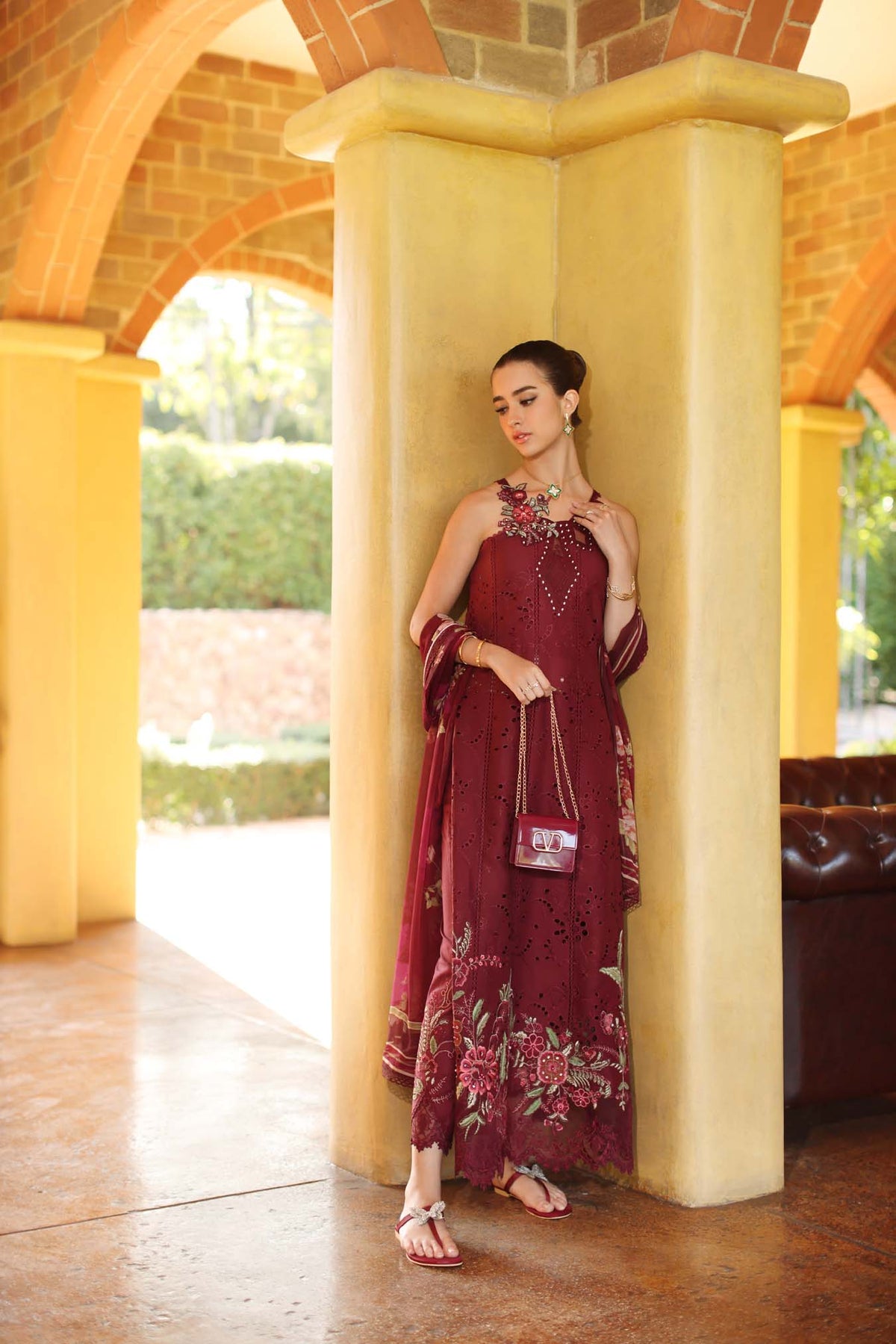 Saadia Asad | Luxury Eid Schiffli Laserkari 26 | D10 - A - Roselle by Saadia Asad - Designer Dress  - Type : Ladies Clothes - Available at Libayah - 100% Original 