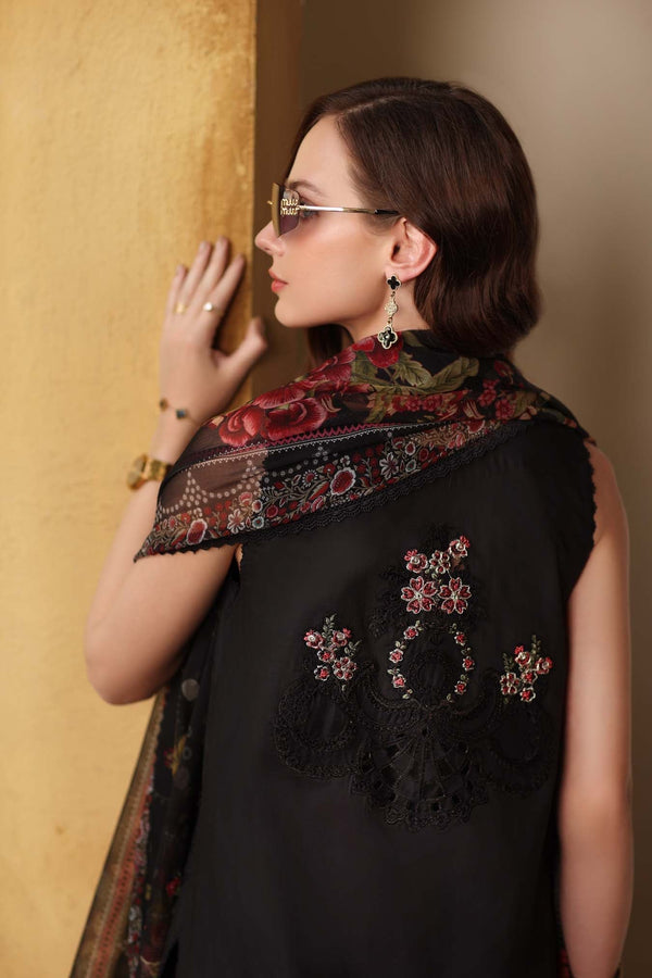 Noor by Saadia Asad | Luxury Eid Schiffli Laserkari 26 | D5 - Raven Black by Noor by Saadia Asad - Designer Dress  - Type : Ladies Clothes - Available at Libayah - 100% Original 