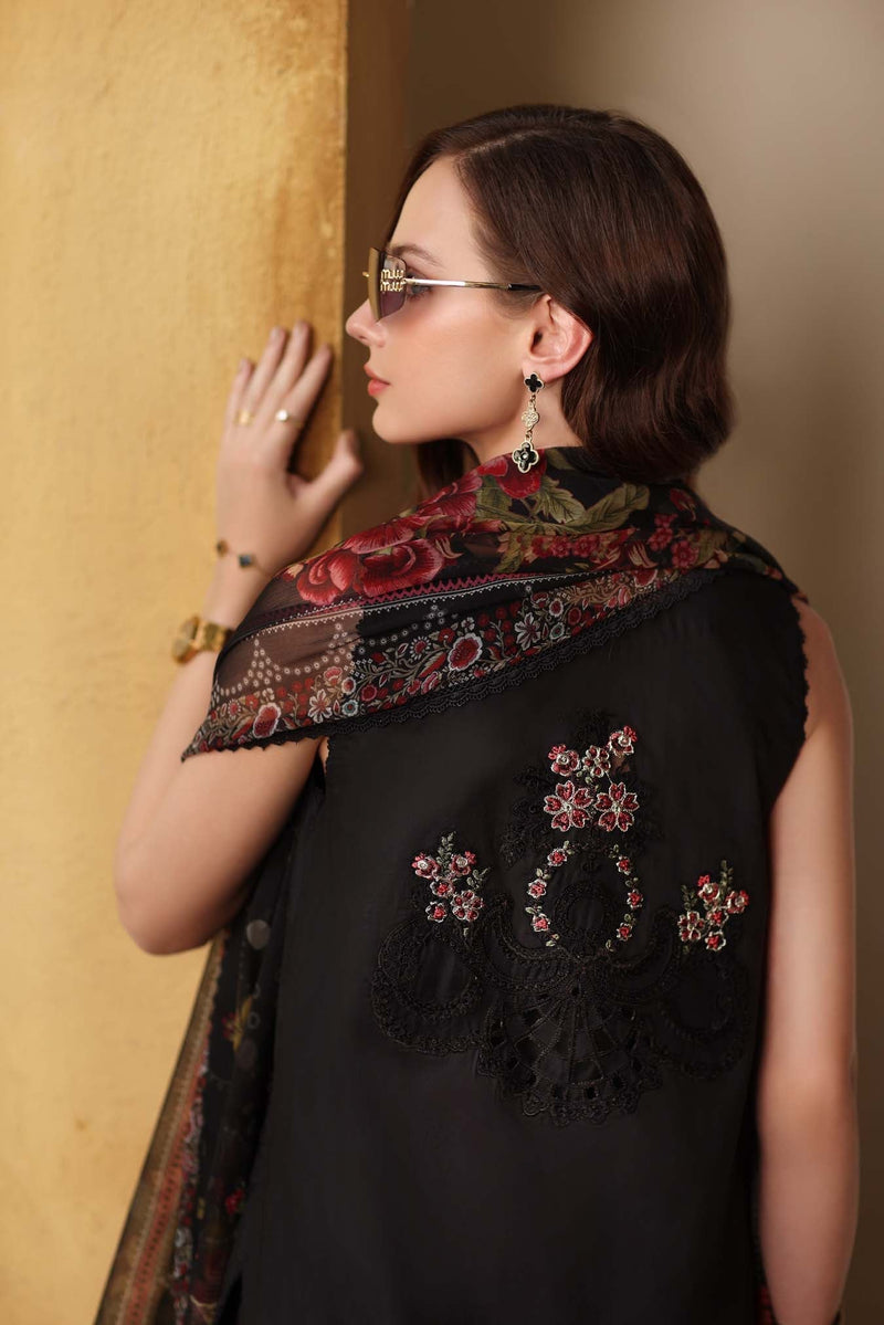 Noor by Saadia Asad | Luxury Eid Schiffli Laserkari 26 | D5 - Raven Black by Noor by Saadia Asad - Designer Dress  - Type : Ladies Clothes - Available at Libayah - 100% Original 