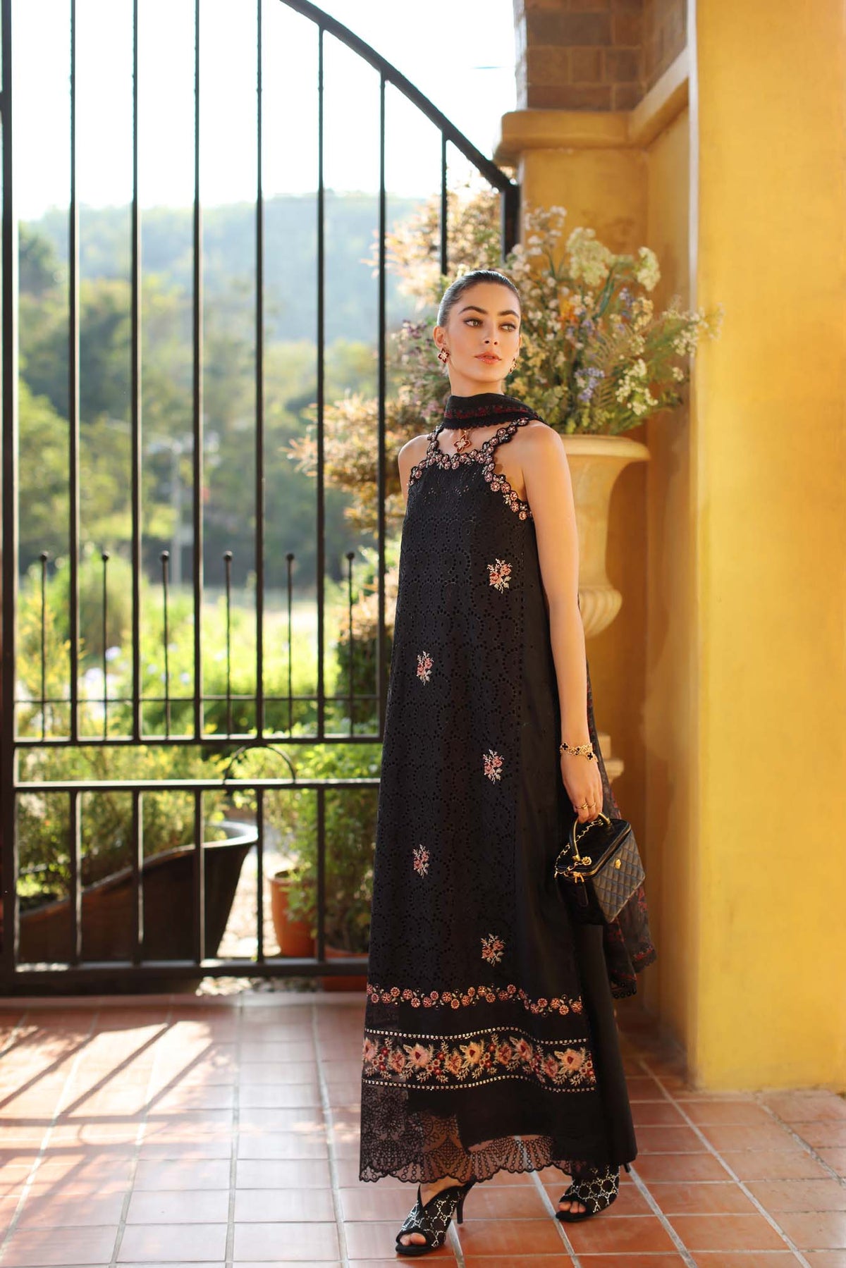 Saadia Asad | Luxury Eid Schiffli Laserkari 26 | D5 - B - Lunaria by Saadia Asad - Designer Dress  - Type : Ladies Clothes - Available at Libayah - 100% Original 