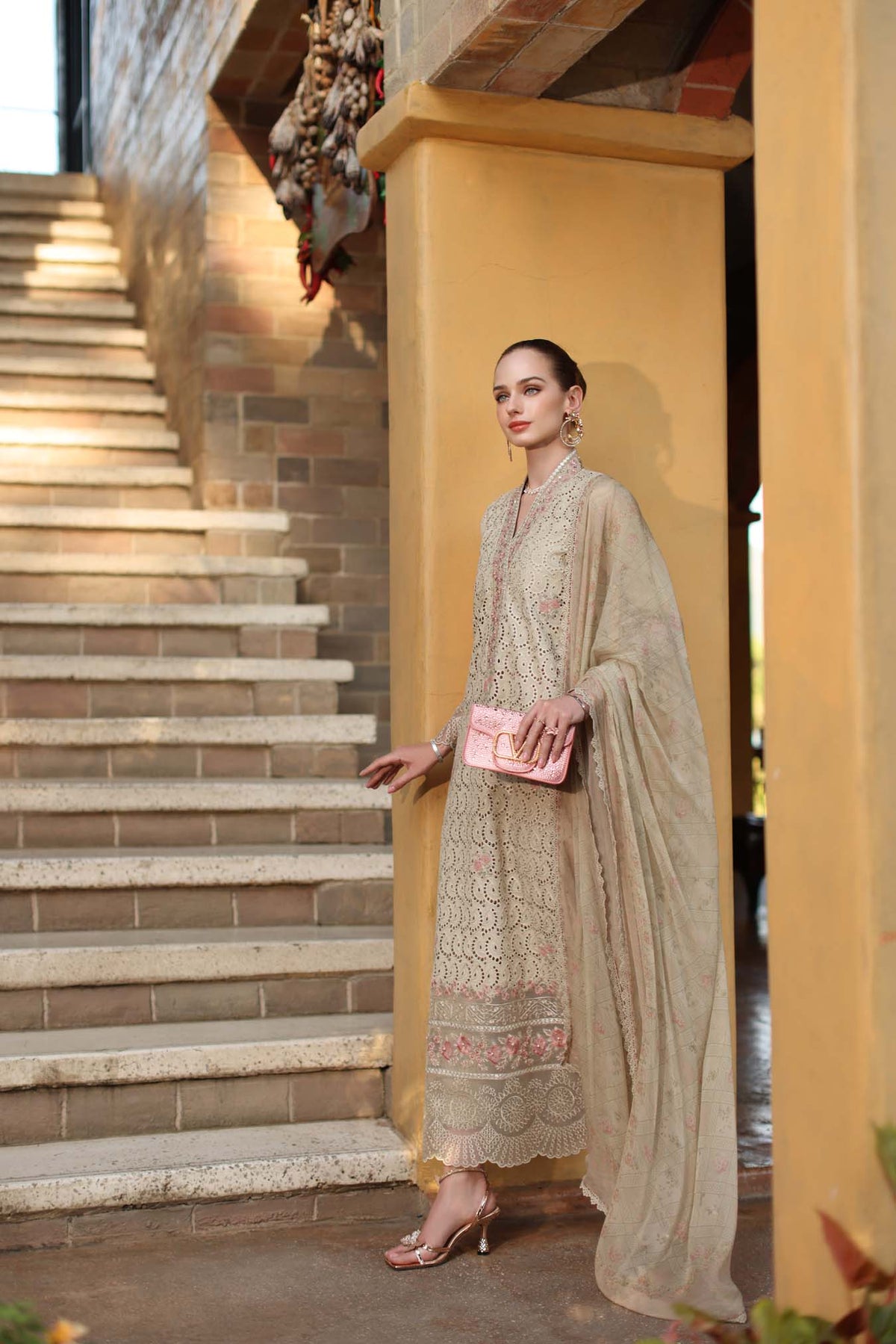 Saadia Asad | Luxury Eid Schiffli Laserkari 26 | D5 - A - Lunaria by Saadia Asad - Designer Dress  - Type : Ladies Clothes - Available at Libayah - 100% Original 