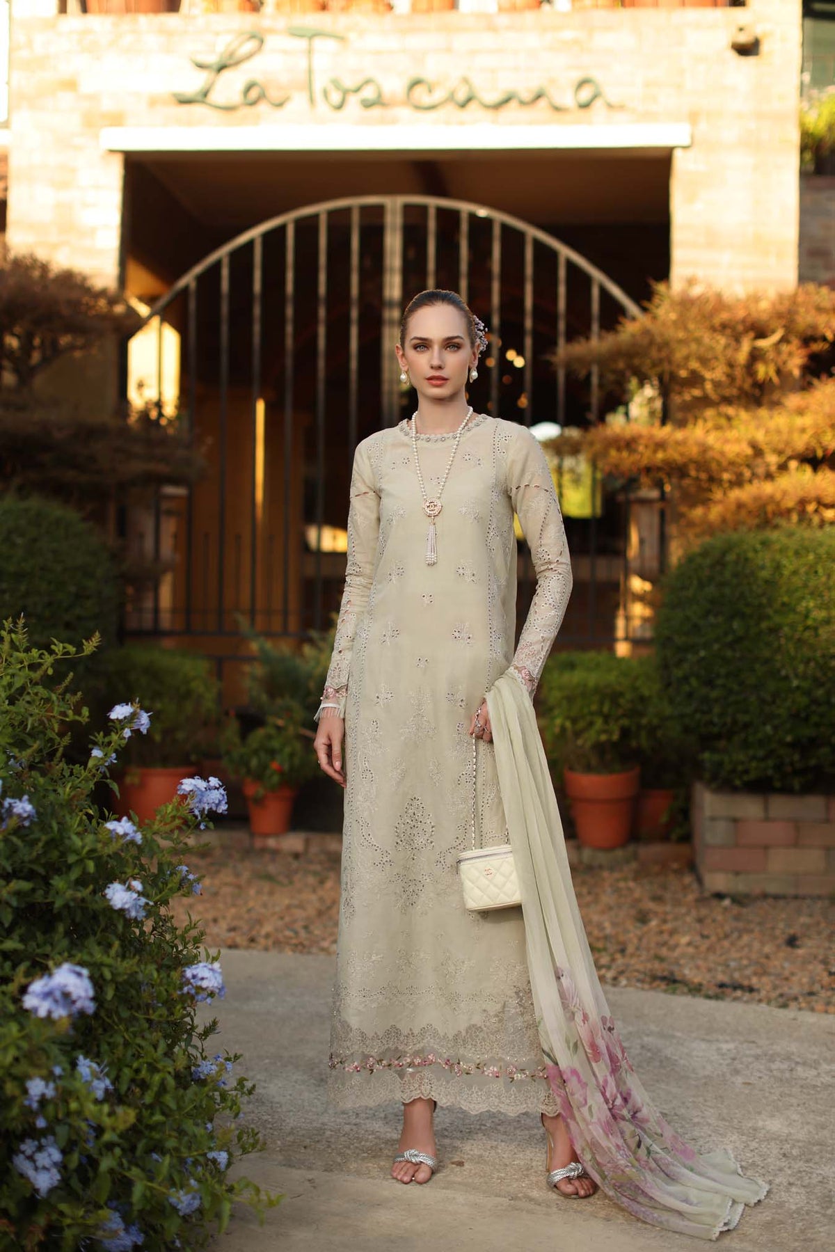 Saadia Asad | Luxury Eid Schiffli Laserkari 26 | D2 - B - Aloura by Saadia Asad - Designer Dress  - Type : Ladies Clothes - Available at Libayah - 100% Original 