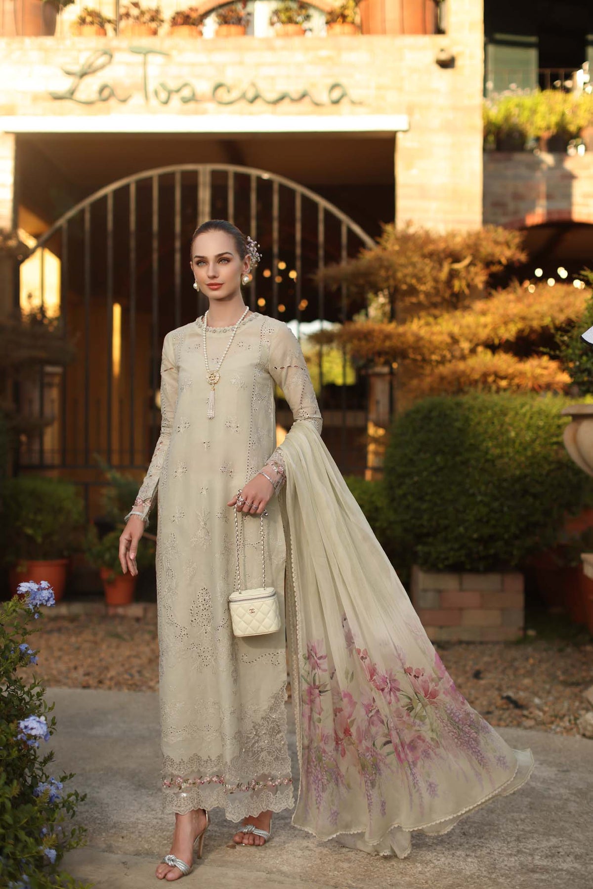 Saadia Asad | Luxury Eid Schiffli Laserkari 26 | D2 - B - Aloura by Saadia Asad - Designer Dress  - Type : Ladies Clothes - Available at Libayah - 100% Original 