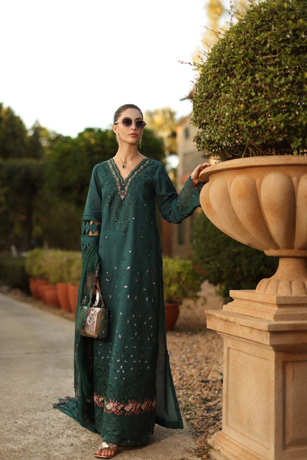 Saadia Asad | Luxury Eid Schiffli Laserkari 26 |D6 - B - Zelina by Saadia Asad - Designer Dress  - Type : Ladies Clothes - Available at Libayah - 100% Original 