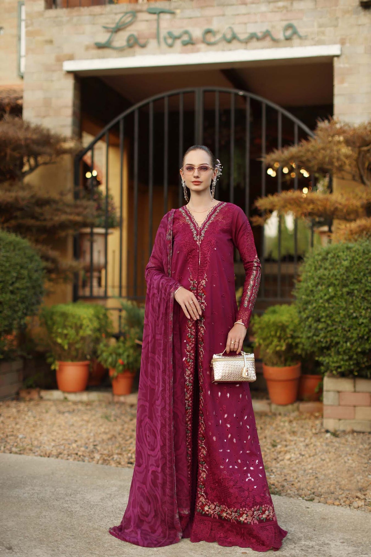 Saadia Asad | Luxury Eid Schiffli Laserkari 26 | D6 - A - Zelina by Saadia Asad - Designer Dress  - Type : Ladies Clothes - Available at Libayah - 100% Original 