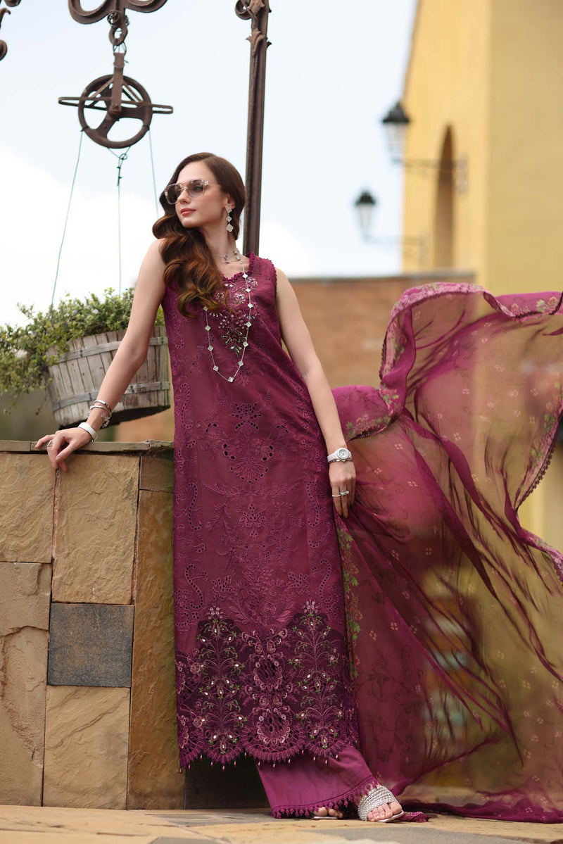 Noor by Saadia Asad | Luxury Eid Schiffli Laserkari 26 | D8 -Rasberry love by Noor by Saadia Asad - Designer Dress  - Type : Ladies Clothes - Available at Libayah - 100% Original 