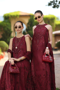 Noor by Saadia Asad | Luxury Eid Schiffli Laserkari 26 | D12 -Amalfi Rouge by Noor by Saadia Asad - Designer Dress  - Type : Ladies Clothes - Available at Libayah - 100% Original 
