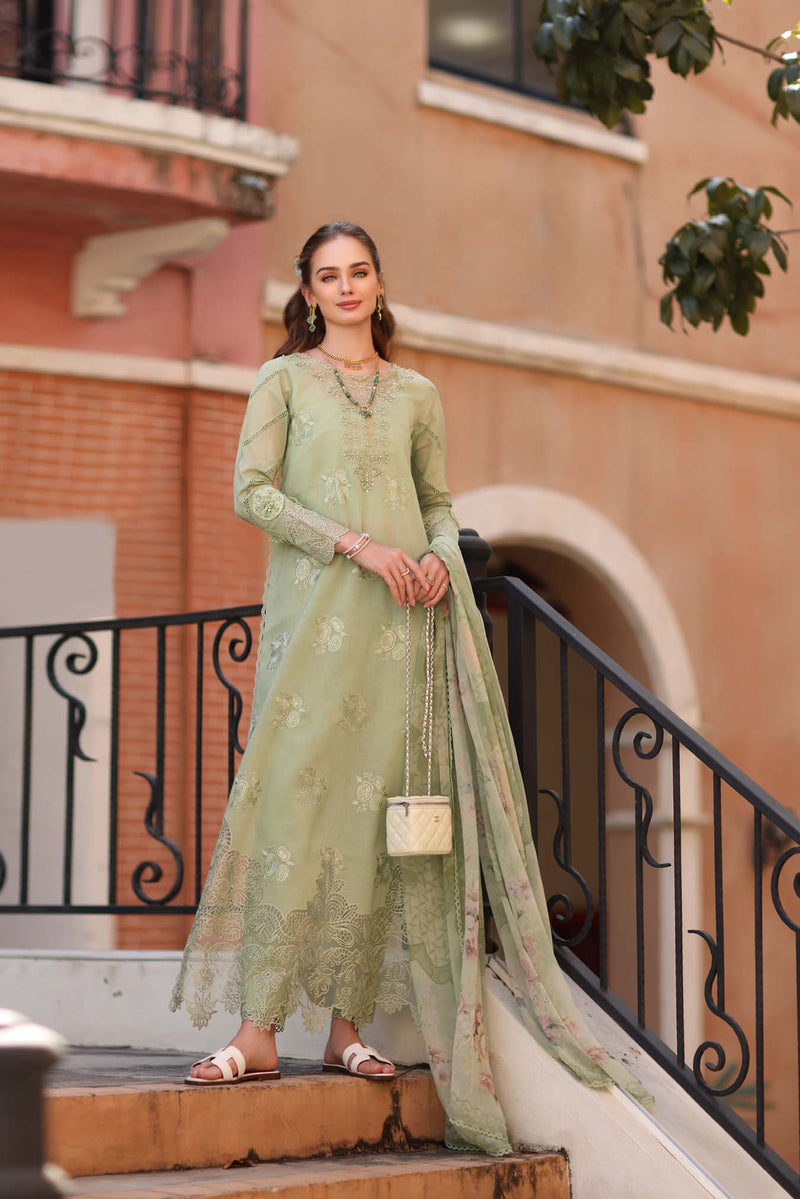 Noor by Saadia Asad | Eid Luxe Printkhaas 26 | D2 - A - Opal Mint - Designer Dress - Type : Ladies Clothes - Available at Libayah - 100% Original