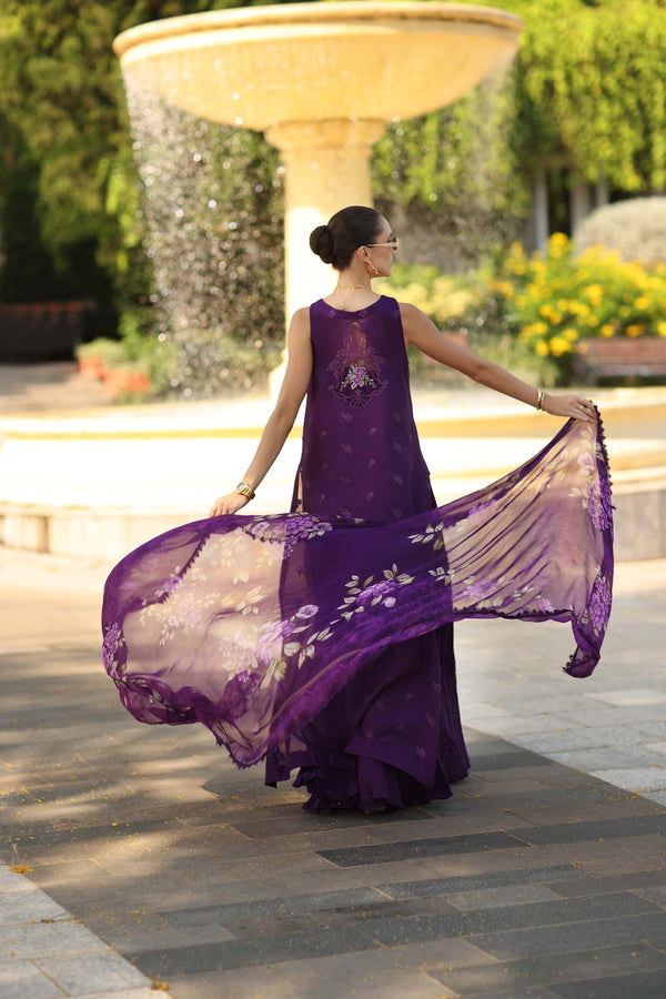Noor by Saadia Asad | Luxury Eid Schiffli Laserkari 26 | D2 -Amalfi Amethyst by Noor by Saadia Asad - Designer Dress  - Type : Ladies Clothes - Available at Libayah - 100% Original 