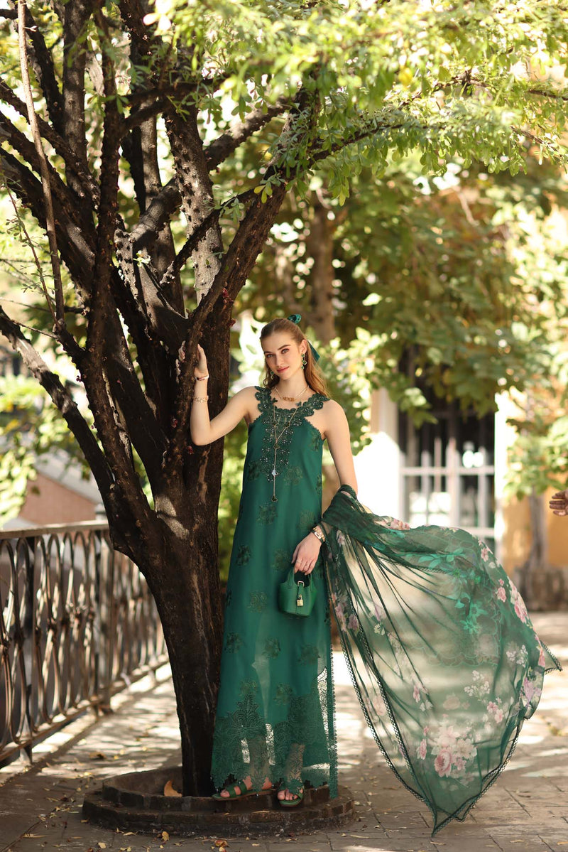 Noor by Saadia Asad | Eid Luxe Printkhaas 26 | D2 - B - Sage Green - Designer Dress - Type : Ladies Clothes - Available at Libayah - 100% Original