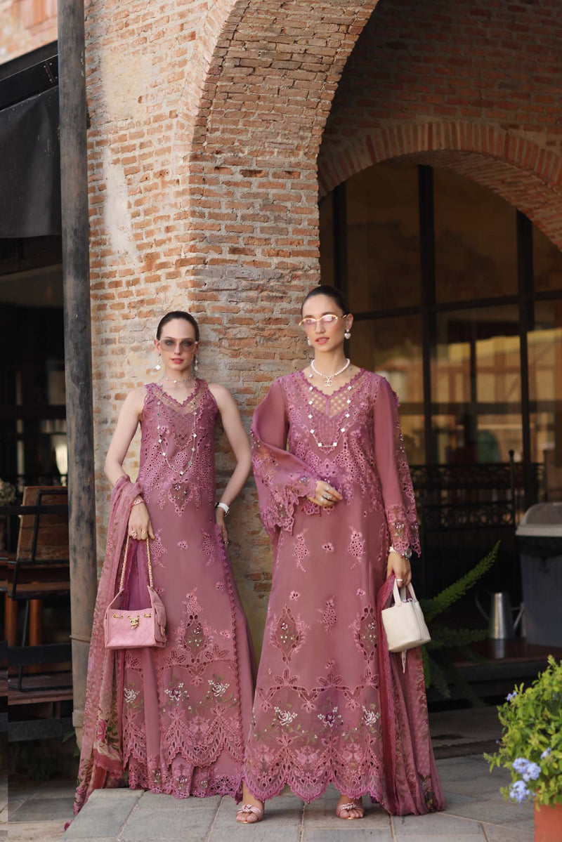 Noor by Saadia Asad | Luxury Eid Schiffli Laserkari 26 | D1 -Rose Allure by Noor by Saadia Asad - Designer Dress  - Type : Ladies Clothes - Available at Libayah - 100% Original 