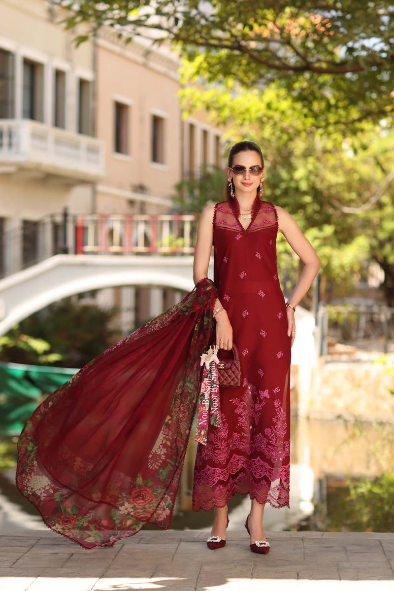 Noor by Saadia Asad | Eid Luxe Printkhaas 26 | D1 - A - Ruby - Designer Dress - Type : Ladies Clothes - Available at Libayah - 100% Original