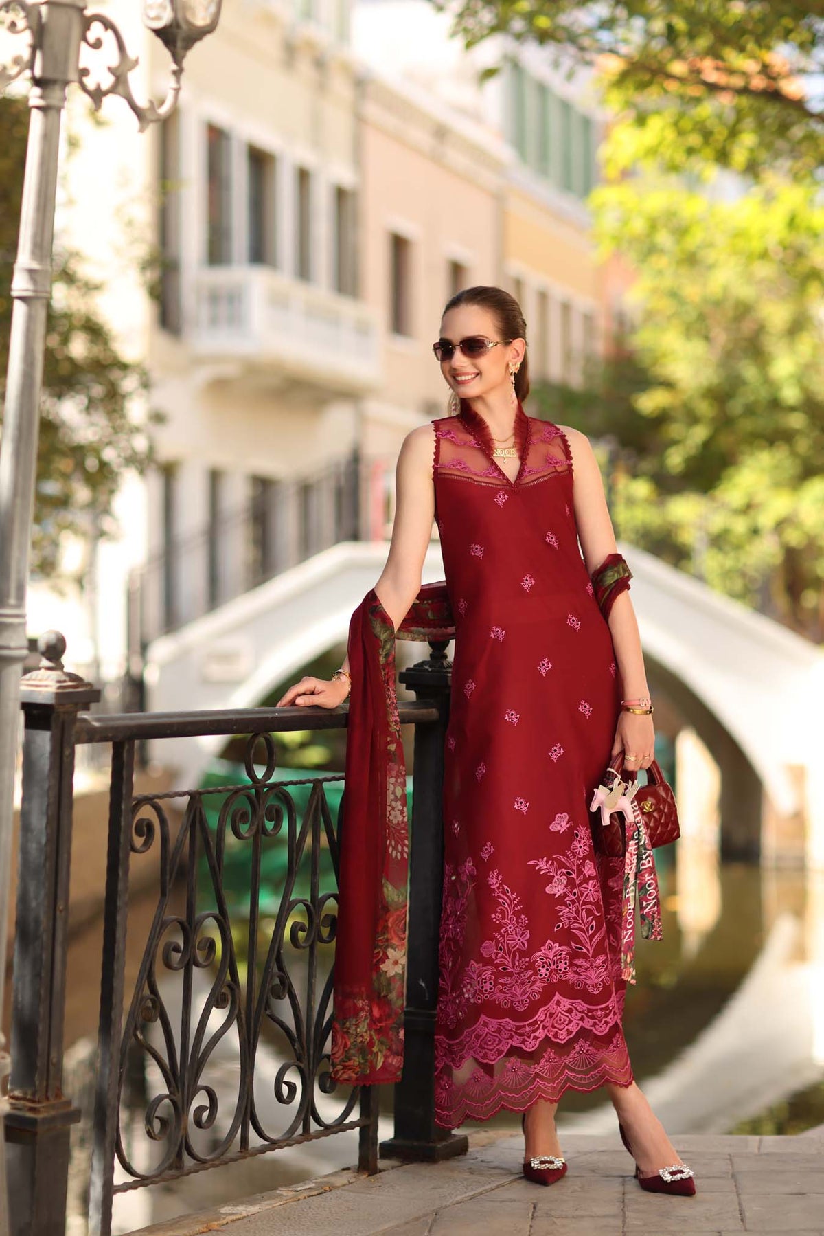 Noor by Saadia Asad | Eid Luxe Printkhaas 26 | D1 - A - Ruby - Designer Dress - Type : Ladies Clothes - Available at Libayah - 100% Original