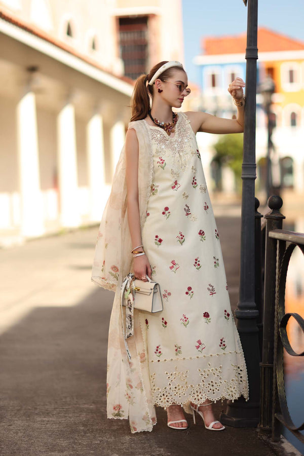 Noor by Saadia Asad | Eid Luxe Printkhaas 26 | D8 - A - Vanilla Mist - Designer Dress - Type : Ladies Clothes - Available at Libayah - 100% Original