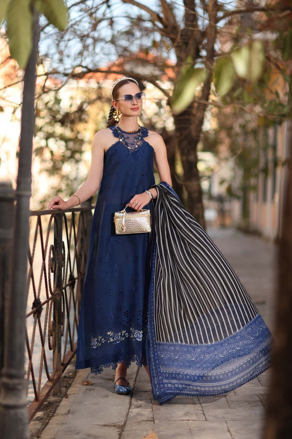 Noor by Saadia Asad | Eid Luxe Printkhaas 26 | D7 - B -Sapphire Blue - Designer Dress - Type : Ladies Clothes - Available at Libayah - 100% Original