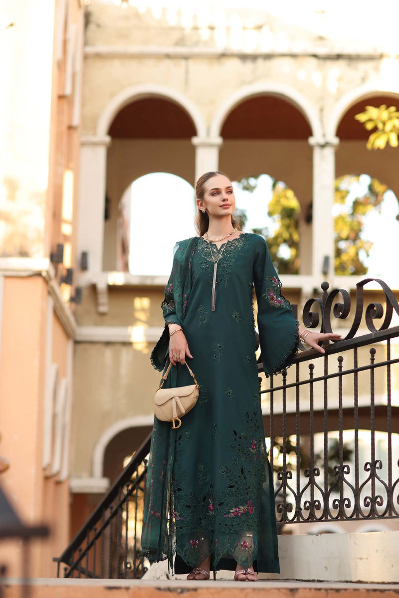 Noor by Saadia Asad | Eid Luxe Printkhaas 26 | D5 - A - Teal Grove - Designer Dress - Type : Ladies Clothes - Available at Libayah - 100% Original