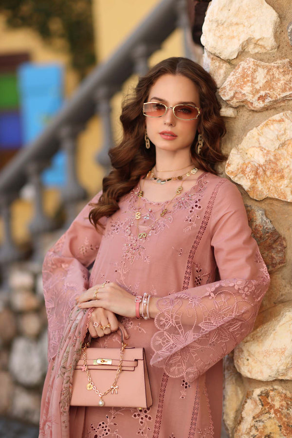 Noor by Saadia Asad | Luxe Chikankari 26 | D8 - B - Petal Pink by Noor by Saadia Asad - Designer Dress - Type : Luxury Dress - Available at Libayah - 100% Original