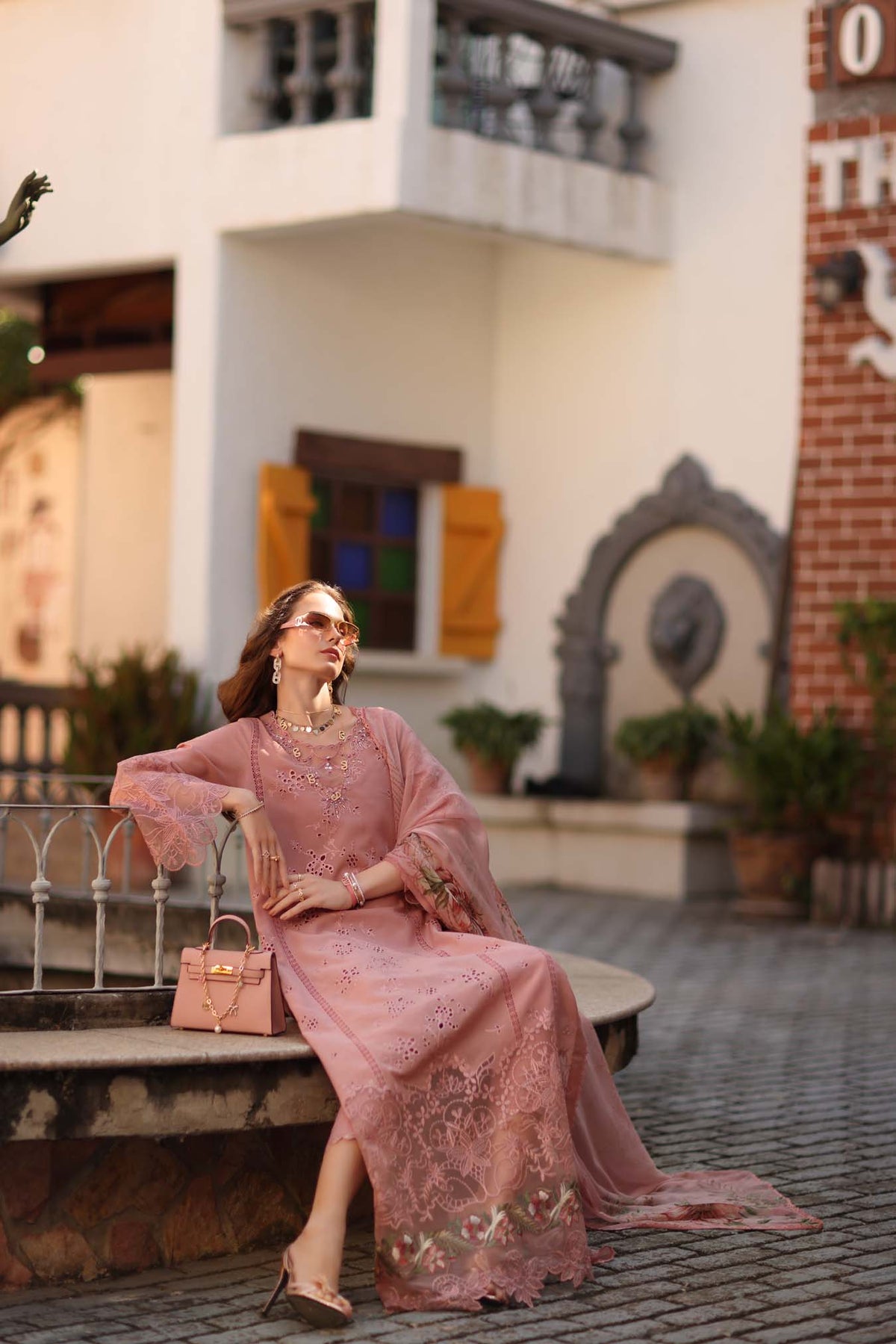 Noor by Saadia Asad | Luxe Chikankari 26 | D8 - B - Petal Pink by Noor by Saadia Asad - Designer Dress - Type : Luxury Dress - Available at Libayah - 100% Original