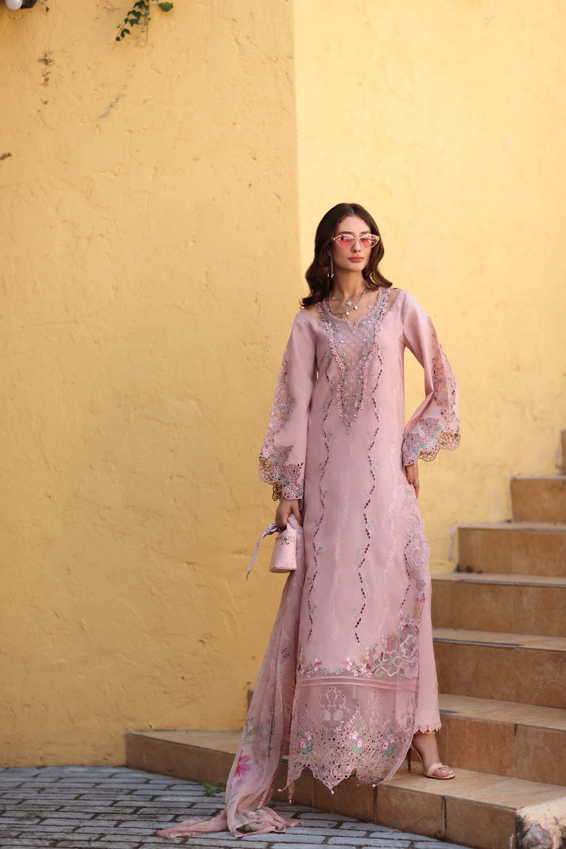 Noor by Saadia Asad | Luxe Chikankari 26 | D2 - A - Pink by Noor by Saadia Asad - Designer Dress - Type : Luxury Dress - Available at Libayah - 100% Original