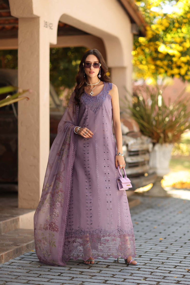 Noor by Saadia Asad | Luxe Chikankari 26 | D4 - A - French Violet by Noor by Saadia Asad - Designer Dress - Type : Luxury Dress - Available at Libayah - 100% Original