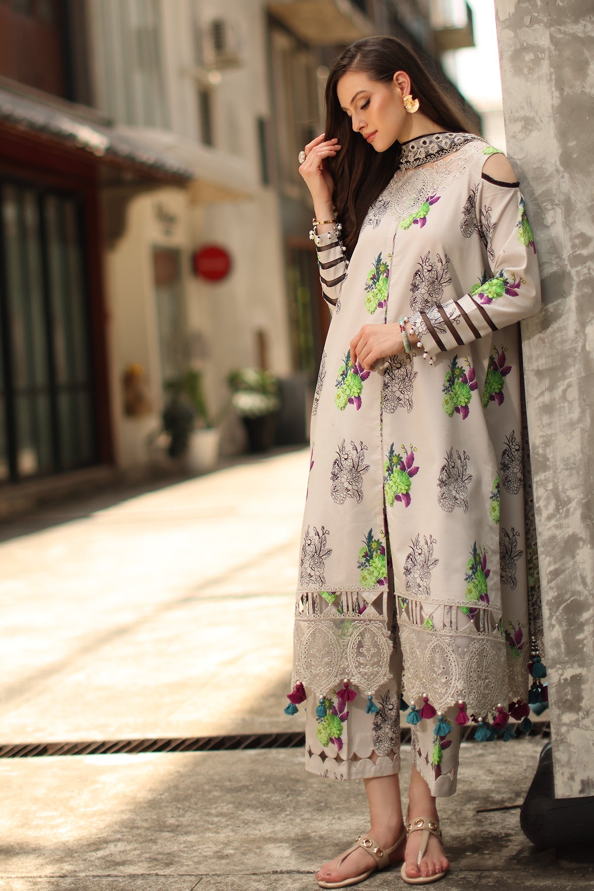 Afrozeh | Basic Pret 26 RTW | NACRE by Afrozeh - Designer Dress  - Type : Ladies Clothes - Available at Libayah - 100% Original 