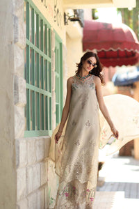 Noor by Saadia Asad | Luxe Chikankari 26 | D6 - A - Soft grey by Noor by Saadia Asad - Designer Dress - Type : Luxury Dress - Available at Libayah - 100% Original